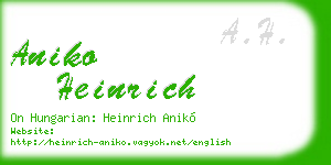 aniko heinrich business card